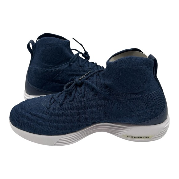 Nike Lunar Magista II Flyknit‎ FK Shoes Mens 10 College Navy Sneakers 852614-401 - Picture 3 of 15